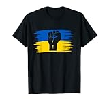 I Support Ukraine Stand mit Ukraine Ukrainische Flagge T-S