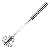 WDEC Schneebesen Edelstahl, Quirl Schneebesen Milchaufschäumer manuell Handmixer Handrührer Küchengerät Edelstahl, Handschneebesen Vielseitiges Werkzeug für Egg Beater, Milk F