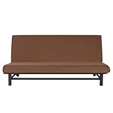 MILARAN Samt Sofabezug 3 sitzer, 1-Stück Soft Stretch Couchbezug Ohne Armstützen, Weiche Schlafsofa Bettdecke,B