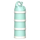 OZCOWBABY Milch Pulver Spender 3 Schicht Tragbare Snack storage box für Reise im Freien Grü