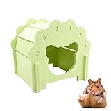 TUANTALL Hamster zubehör hamsterkäfig Glas Zwerg Hamster käfig Hamster Bett Hamster zubehör Hamster 8.8cm,G