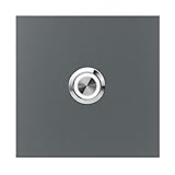LED-Klingel basalt-grau (RAL 7012) MOCAVI Ring 500 V4A-Edelstahl Klingel-Taster, quadratisch (8,5 cm), modern, matt, deutsche Mark