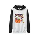 ZHANGJINYISHOP2016 Herren-Kapuzenpullover, langärmelig, Halloween-Kostüm, lustig, Jack-O-Laterne, Kürbis-Kapuzenpullover, bequem (Farbe: Weiß, Größe: M)