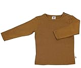 Leela Cotton Baby Kinder Langarmshirt Bio-Baumwolle GOTS 13 Farben T-Shirt Shirt Jungen Mädchen Gr. 50/56 bis 140 (98/104, ingwer)