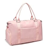 HOKEMP Sport-Turnbeutel mit Nassfach & Schuhfach Reise Weekender Seesack für Damen und Herren ..., Pink 2,