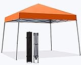 MasterCanopy Slant Leg Pop-up-Pavillon Instant Outdoor Baldachin Einfache Einrichtung Faltpavillon, 3 x 3 m, Orang