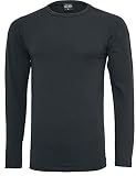 Urban Classics Herren Fitted Stretch L/S Tee Langarmshirt, Schwarz (Black 00007), L