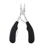 Präzisionsnagelknipser Nagelknipser, geeignet für dicke Nägel und eingewachsene Zehennagelpilznägel, rutschfester Griff, Unisex (schwarz)