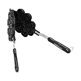 Blütenblattförmiger Waffeleisen, DIY Blütenblatt Herzförmiger No Stick Waffelkuchenform Topf Waffelkuchenform Topf mit Anti-Hitze-Griff zum Waffeln backen, Pfannkuchen back