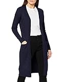 Vila Clothes Damen VIRIL L/S Long Knit Cardigan-NOOS Strickjacke, Blau (Total Eclipse Detail:Melange), L