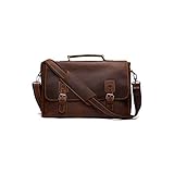 Heigmzstb Herrenhandtasche, Herren Aktentasche Leder Laptoptasche 15.6'Laptop Umhängetasche Business Office Tasche Herrenhandtasche (Color : A)