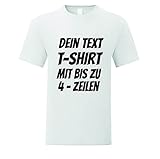 T-Shirt selbst gestalten/Bedrucken. T-Shirt einfach selber Machen. T-Shirt Druck. T-Shirt mit Wunschtext. T-Shirt selbst Bedrucken individuel (Weiß, XXL)