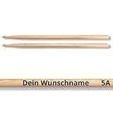 Personalisierte Drumsticks mit Wunsch-Gravur | Schlagzeugstöcke mit Lasergravur personalisiert | (5A)