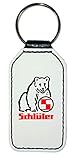 Leder Schlüsselanhänger | Schlüter Logo | rechteckig | weiß
