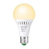 Elrigs E27 LED Lampe mit Bewegungsmelder und Dämmerungssensor, Warmweiß(3000K), 12W ersetzt 100W Glühbirne, Reichweite, Zeit- und Dämmerungsschwelle einstellbar, 1400