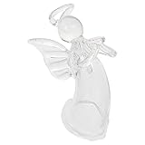 EXCEART Weihnachten Engel Figuren Christbaumschmuck Glas Figur Schutzengel Weihnachtsengel Baumschmuck Weihnachtsanhänger Weihnachtsbaum Anhänger Geschenk für Weihnachten Xmas Dek