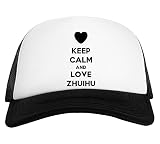 Keep Calm and Love Zhuihu Weiß Schwarz Unisex Baseball Cap White Black