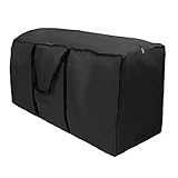 Garten Aufbewahrungstasche 210D Oxford Große mit Tragegriff Gartenauflagen Schutzhülle WasserabweisendeAuflagentasche wasserdichte Kissen Aufbewahrungstasche (173x76x51cm)