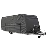 HAFIX Wohwagen Wohnmobil Schutzhülle Cover Caravan Ganzgarage Abdeckplane 3-lagig veschiedene Größen (Wohnwagen, 365- 426x225x220cm)
