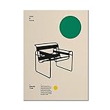 Bauhaus Poster Stuhl abstrakte Kunstplatten Nordic Leinwand Malerei und Drucke für Moderne Wand Wohnzimmer Inneneinrichtung Bilder 40x60cm X1 kein R