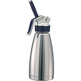 ISI Sahnebereiter, 0,5 Liter/17,5 oz Thermo Spender. Thermo Cremebereiter ist aus Edelstahl und ist geeignet für entspannt creme oder Hot Saucen. 07206600 N02, whppied creme Dosiersy