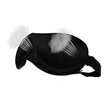 Schlafmaske Schwarz 3D-Schlafmaske 23 * 7,5 cm Leichte weiche konturierte Schlaf Augenmaske Nachtpflege Atmen Massage Augen Abdeckung Einstellbare Größe (Color : Black)