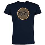 MadCotton Herren T-Shirt, MTB Bike, Bio-Baumwolle, Fair gehandelt, Navy, XXXXL
