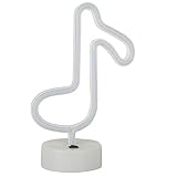 Creely Musiknote Leuchtreklame Led Leuchtreklame für Raumdekoration Neon Nachtlicht Kunst Nachttischdekoration (Warmweiß)