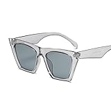 XJYJF Fashion Damen Maxi-Katzenaugen- Sonnenbrille Frauen Spiegel- Sonnenbrillen weiblich (Color : Trans Gray)