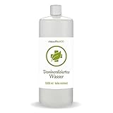 Demineralisiertes Wasser 1000 ml - Reinstwasser in einer speziellen HDPE Flasche - geeignet für industrielle und wissenschaftliche Zwecke - für Privathaushalt (Dampfbügeleisen) - MADE IN GERMANY