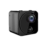 Mini Kamera, Kamera Wifi Wireless Versteckt Voll HD 1080P, Kleine Überwachungskamera Mit Nachtsicht PRISE Bewegung Für Home Office Auto Indoor Oder Outdoor (Color : Black)