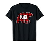 Herren Dexter Bär Custom Red Buffalo Plaid Weihnachtspyjama T-S