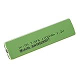 vhbw Akkuzelle Ersatz für Sony NC-4WM, NC-5WM, NC-6WM, NH10WM für CD Player (1100mAh, 1,2V, NiMH), Akku 7/5F6, Button Top