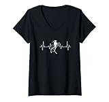 Damen Taucheruhr mit Herzschlag. Geschenk zum Tauchen. T-Shirt mit V