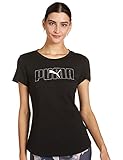 PUMA Rebel Graphic Tee Kurzarm-T-Shirt Damen L Schw