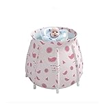 JQDMBH Badewanne,Faltbare Badewanne Tragbare Haushaltsbadewanne Faltende Badewanne Haushalt Badewanne Badewanne Erwachsene Faltbadewanne Günstige Lagerung (Color : Pink, Size : 70x70cm)