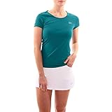 Sportkind Mädchen & Damen Tennis, Fitness, Sport T-Shirt, Rundhals, UV-Schutz UPF 50+, atmungskativ, Kurzarm, Petrol grün, Gr. 134