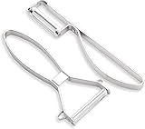 2 Stück Tomatenschäler & Gemüseschäler mit Premium-Edelstahl-Schäler mit gezackter Klinge für weiche Haut, Obst, Tomaten, Kartoffeln, Gurken, Apfel, Mang