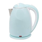 Teekocher Kompakt, Wasserkocher Edelstahl Elektrischer Wasserkessel 2 Liter Auto-off & Trockenlaufschutz BPA-Frei Leise Heizung Warmhaltefunktion Blue,One S