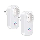 Xenon Smart WLAN Steckdose 10A: WiFi smarte homekit Plug mit schalter Amazon Alexa Zubehör funktioniert mit Google Home Sprachsteuerung Fernzugriff Kein Hub notwendig Weiß 2er Pack