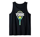 Yoshi Name Tennisspieler Jungen Ball und Schläger Sportfan Tank Top