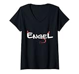 Damen Engel und Teufel, Lustiges Frauen T-Shirt mit V