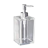 ERZHUI Küchenseifenspender Harz Lotion Flasche Galvanik Pumpenkopf Spender Handcreme Shampoo Seifenspender Home Office Große Kapazität Transparente 500ml/17.6oz Seifenspender F
