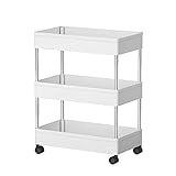 hongbanlemp Küchenregal stehend Lagerregaleinheit Multi- Layer Lagerwagen Walzscheibe Küche Badezimmer Organizer Haushalt Rack Mobile Regal Dickeres Material Küchenregal (Size : Medium)