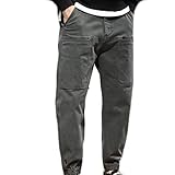 Herren Cargohose Streetwear Outdoor Langlebig Lose Freizeithose Harajuku Style Joggers Multi-Pockets H