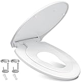 KESSER® WC Sitz mit Absenkautomatik Toilettendeckel Quick-Release-Funktion und Softclose - einfache Montage Klodeckel aus Duroplast Toilettensitz mit Edelstahl Befestigung Kinder mit k