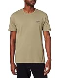 ALPHA INDUSTRIES Herren Basic T Small Logo T-Shirt, Olive, L
