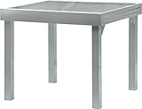 IB-Style - Diplomat Gartentisch-XL | Aluminium SILBERMATT | Premium Ausziehtisch 90-180 cm G