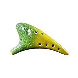 CAIZHHU Ocarina 12 Loch Musical Collection Keramik Tenor Okarina Flöte Instrument für Anfänger F