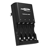 ANSMANN Batterieladegerät für 4x NiMH AA/AAA Akkus - Automatik Akku Ladegerät mit Repair-Modus - Batterie Ladegerät Powerline 4 S
